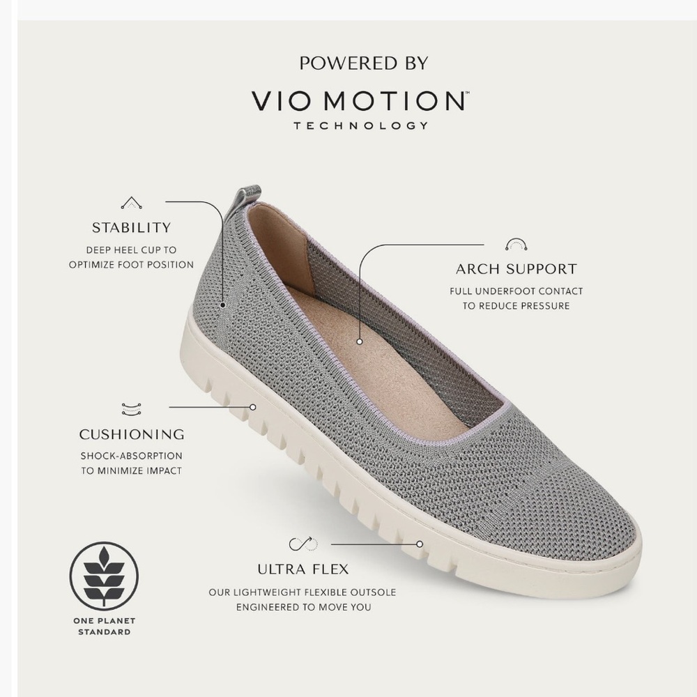 Vionic uptown knit skimmer flat NIB - Picture 7 of 14